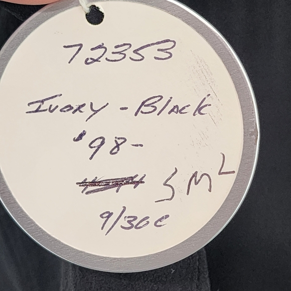 Bern Conrad Vintage Women's 100% Silk Three Buttoned Dress Black - M - Picture 8 of 8